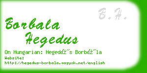 borbala hegedus business card